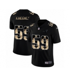 Men's Carolina Panthers #59 Luke Kuechly Limited Black Statue of Liberty Football Jersey