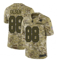 Men's Nike Carolina Panthers #88 Greg Olsen Limited Camo 2018 Salute to Service NFL Jersey