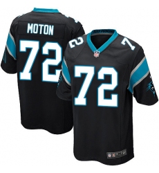 Men's Nike Carolina Panthers #72 Taylor Moton Game Black Team Color NFL Jersey