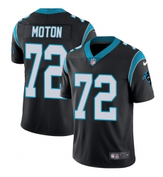Youth Nike Carolina Panthers #72 Taylor Moton Black Team Color Vapor Untouchable Limited Player NFL Jersey