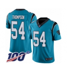 Men's Carolina Panthers #54 Shaq Thompson Blue Alternate Vapor Untouchable Limited Player 100th Season Football Jersey