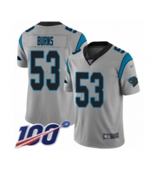 Men's Carolina Panthers #54 Shaq Thompson Limited Blue Rush Vapor Untouchable 100th Season Football Jersey