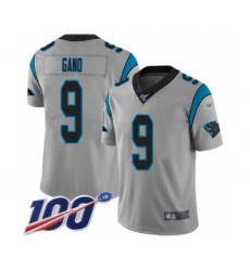 Youth Carolina Panthers #9 Graham Gano Silver Inverted Legend Limited 100th Season Football Jersey