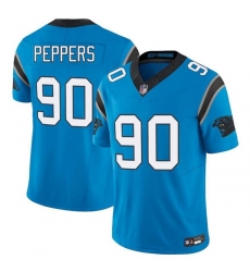 Men's Carolina Panthers #90 Julius Peppers Blue F.U.S.E. Vapor Limited Football Stitched Jersey