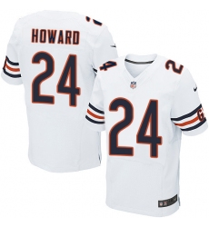 Men's Nike Chicago Bears #24 Jordan Howard Elite White NFL Jersey