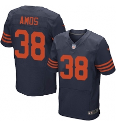 Men's Nike Chicago Bears #38 Adrian Amos Elite Navy Blue Alternate NFL Jersey