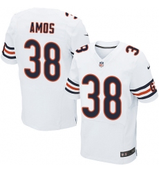 Men's Nike Chicago Bears #38 Adrian Amos Elite White NFL Jersey