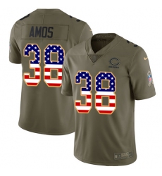 Youth Nike Chicago Bears #38 Adrian Amos Limited Olive/USA Flag Salute to Service NFL Jersey