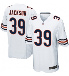 Men's Nike Chicago Bears #39 Eddie Jackson Game White NFL Jersey