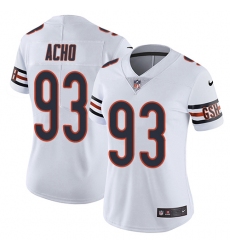 Women's Nike Chicago Bears #93 Sam Acho White Vapor Untouchable Limited Player NFL Jersey