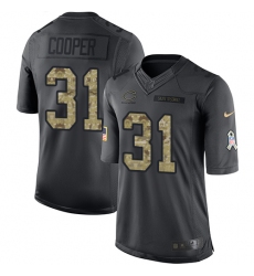 Men's Nike Chicago Bears #31 Marcus Cooper Limited Black 2016 Salute to Service NFL Jersey