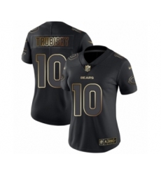 Women's Chicago Bears #10 Mitchell Trubisky Black Gold Vapor Untouchable Limited Football Jersey