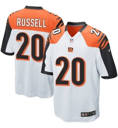 Men's Nike Cincinnati Bengals #20 KeiVarae Russell Game White NFL Jersey