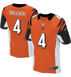 Men's Nike Cincinnati Bengals #4 Randy Bullock Elite Orange Alternate NFL Jersey