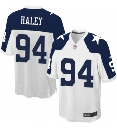 Men's Nike Dallas Cowboys #94 Charles Haley Game White Throwback Alternate NFL Jersey