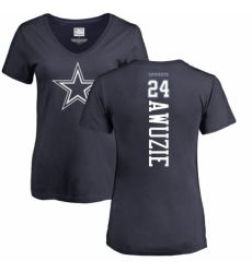 NFL Women's Nike Dallas Cowboys #24 Chidobe Awuzie Navy Blue Backer T-Shirt