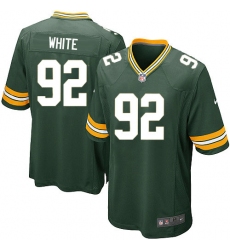 Men's Nike Green Bay Packers #92 Reggie White Game Green Team Color NFL Jersey