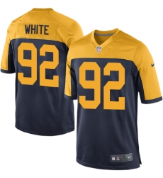 Men's Nike Green Bay Packers #92 Reggie White Game Navy Blue Alternate NFL Jersey