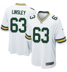 Men's Nike Green Bay Packers #63 Corey Linsley Game White NFL Jersey