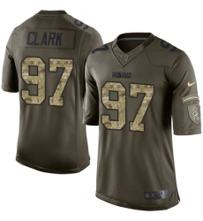 Men's Nike Green Bay Packers #97 Kenny Clark Elite Green Salute to Service NFL Jersey