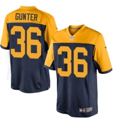 Youth Nike Green Bay Packers #36 LaDarius Gunter Limited Navy Blue Alternate NFL Jersey