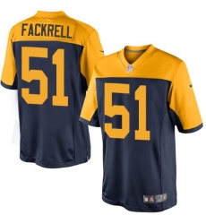 Men's Nike Green Bay Packers #51 Kyler Fackrell Limited Navy Blue Alternate NFL Jersey