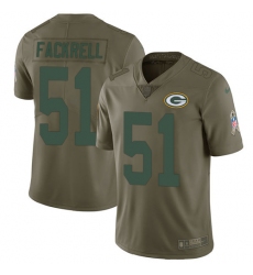 Youth Nike Green Bay Packers #51 Kyler Fackrell Limited Olive 2017 Salute to Service NFL Jersey