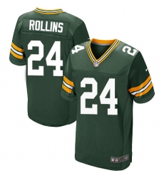 Men's Nike Green Bay Packers #24 Quinten Rollins Elite Green Team Color NFL Jersey