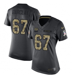 Women's Nike Green Bay Packers #67 Don Barclay Limited Black 2016 Salute to Service NFL Jersey