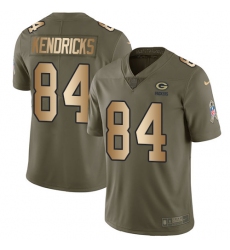 Youth Nike Green Bay Packers #84 Lance Kendricks Limited Olive/Gold 2017 Salute to Service NFL Jersey