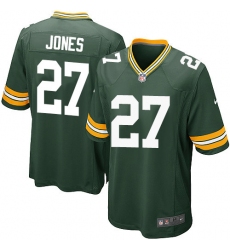 Men's Nike Green Bay Packers #27 Josh Jones Game Green Team Color NFL Jersey