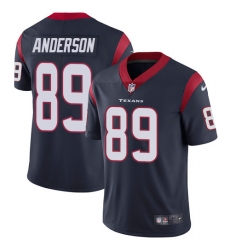 Men's Nike Houston Texans #89 Stephen Anderson Limited Navy Blue Team Color Vapor Untouchable NFL Jersey