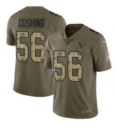 Youth Nike Houston Texans #56 Brian Cushing Limited Olive/Camo 2017 Salute to Service NFL Jersey