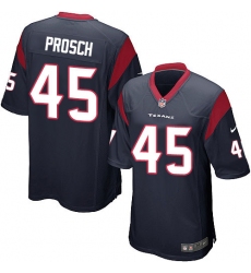 Men's Nike Houston Texans #45 Jay Prosch Game Navy Blue Team Color NFL Jersey