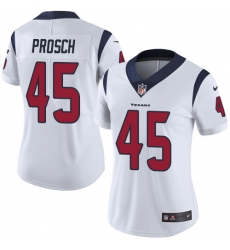 Women's Nike Houston Texans #45 Jay Prosch Limited White Vapor Untouchable NFL Jersey