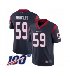 Men's Houston Texans #59 Whitney Mercilus Navy Blue Team Color Vapor Untouchable Limited Player 100th Season Football Jersey