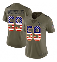 Women's Nike Houston Texans #59 Whitney Mercilus Limited Olive/USA Flag 2017 Salute to Service NFL Jersey