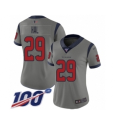 Women's Houston Texans #29 Andre Hal Limited Gray Inverted Legend 100th Season Football Jersey
