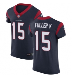 Men's Nike Houston Texans #15 Will Fuller V Navy Blue Team Color Vapor Untouchable Elite Player NFL Jersey