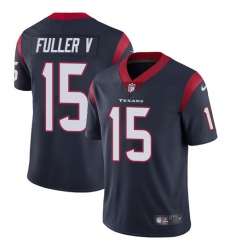 Youth Nike Houston Texans #15 Will Fuller V Elite Navy Blue Team Color NFL Jersey