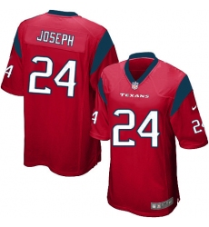 Men's Nike Houston Texans #24 Johnathan Joseph Game Red Alternate NFL Jersey