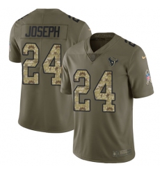 Men's Nike Houston Texans #24 Johnathan Joseph Limited Olive/Camo 2017 Salute to Service NFL Jersey