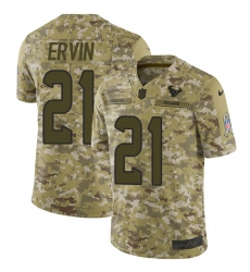 Men's Nike Houston Texans #21 Tyler Ervin Limited Camo 2018 Salute to Service NFL Jersey
