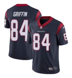 Youth Nike Houston Texans #84 Ryan Griffin Elite Navy Blue Team Color NFL Jersey