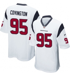 Men's Nike Houston Texans #95 Christian Covington Game White NFL Jersey