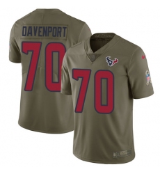 Youth Nike Houston Texans #70 Julien Davenport Limited Olive 2017 Salute to Service NFL Jersey