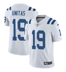 Youth Nike Indianapolis Colts #19 Johnny Unitas Elite White NFL Jersey