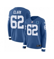 Women's Nike Indianapolis Colts #62 Le'Raven Clark Limited Blue Therma Long Sleeve NFL Jersey
