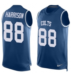 Men's Nike Indianapolis Colts #88 Marvin Harrison Limited Royal Blue Player Name & Number Tank Top NFL Jersey