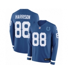 Youth Nike Indianapolis Colts #88 Marvin Harrison Limited Blue Therma Long Sleeve NFL Jersey